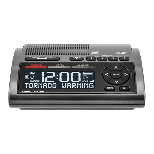 Midland - WR400, Deluxe NOAA Emergency Weather Alert Radio - S.A.M.E. Localized Programming, 80+ Emergency Alerts, & Alarm Clock w/ AM/FM Radio