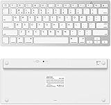 OMOTON Bluetooth Wireless Keyboard for iOS Compatible with iPad Pro/Air/Mini, iPhone and More, UK QWERTY Keyboard Layout, Silver - Image 6