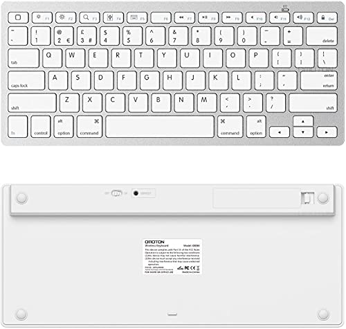 OMOTON Englische Bluetooth Tastatur / Keyboard (ultraschlanke) für Apple iPad Air, iPad Pro, iPad Mini und andere iOS Gerät, weiß - Image 7