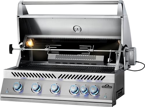 Napoleon-Built-In-700-Series-38-inch-Natural-Gas-Grill-Head-with-Infrared-Rear-Burner-BIG38RBNSS-1-5-Main-Burners-Infrared-Rear-Burner-Stainless-Steel-Included-Rotisserie-Kit Napoleon Built In 700 Series 38 inch Natural Gas Grill Head with Infrared Rear Burner BIG38RBNSS 1 5 Main Burners Infrared Rear Burner Stainless Steel Included Rotisserie Kit