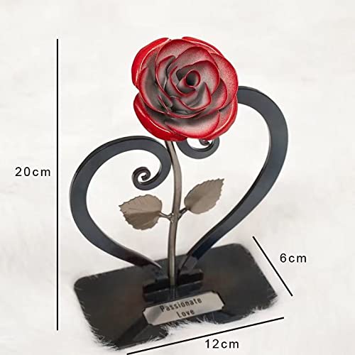 Amazon｜Acever 鉄の金属のバラ手で鍛造された人工のバラの花彼女の