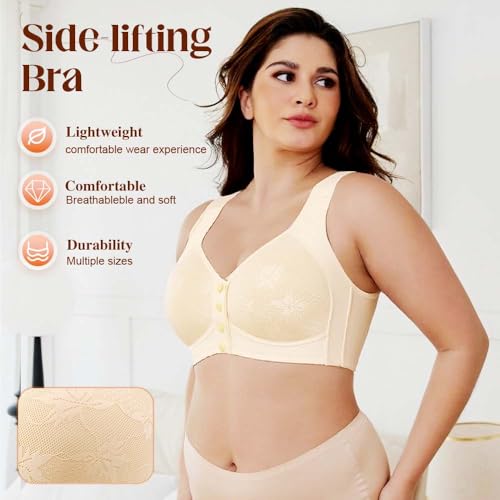 Daisy Bra for Seniors, 2025 Daisy Bras for Older Women, Breathable Front Closure No Underwire Comfort Wireless Bras4