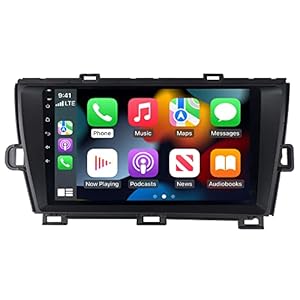 ASURE 9 inch Car Stereo Radio GPS Navigation Unit for Toyota Prius 2010-2015 HD Touchscreen Multimedia Player,4 Core 2G+32G Android System with Wireless Carplay,Android Auto,SWC,DSP,1280×720,Bluetooth