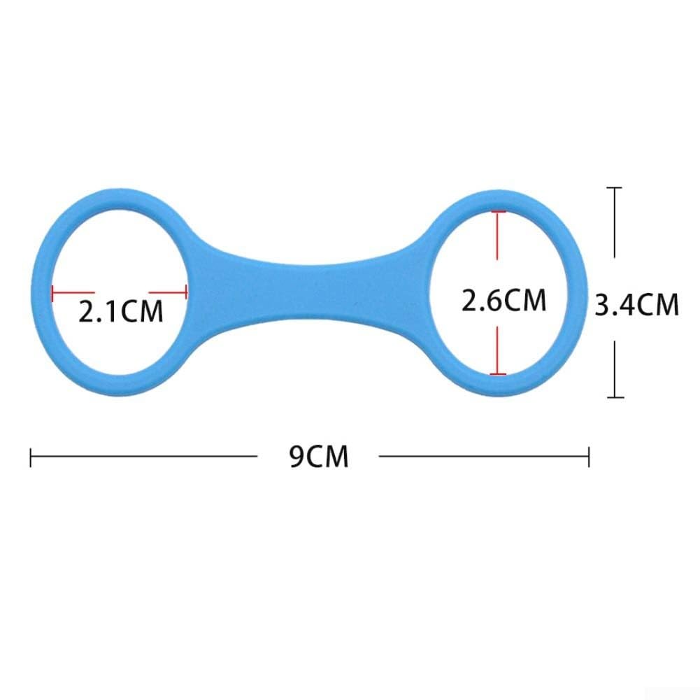 Set di 3 connettori ad anello in silicone a forma di 8 per maschera da snorkeling, clip di fissaggio sicuro per tubo respiratorio, accessori per immersioni, nero