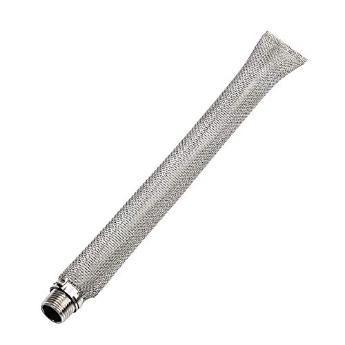 12" Boil Screen 1/2" NPT Fitting - LUCKEG Brand Stainless Steel Kettle Tube Mash Tun Bazooka Screen for Home Brewing and Wine Making