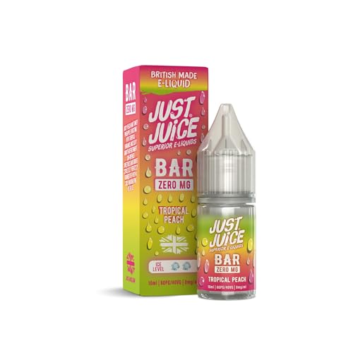 Just Juice Superior E-Liquids Vape Liquid with No Nicotine - Tropical Peach Flavour - 10ml Bottle 60/40 0mg e-Liquid Nic Free eliquid