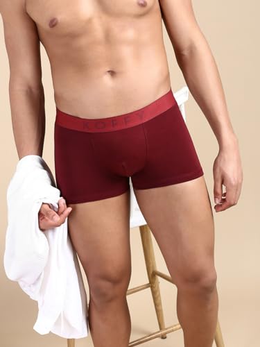 Image of KOFFY Men's Cotton Lycra Mini Trunks with 4-Way Stretch | Wrinkle-Resistant | Ultra-Soft Elastic I 2X Absorbent