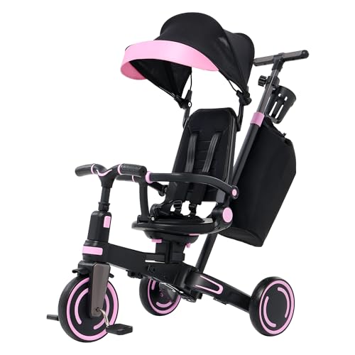 Aneco 9-in-1 Multi-functional Baby Tricycle for Toddlers 10 Months-3 Years