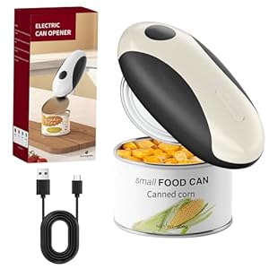 Pawfly Elektrischer Dosenöffner mit Akku und magnetischem Deckelhalter, One-Touch automatischer kabelloser Öffner für arthritische Hände, freihändige Bedienung, glatte Kanten