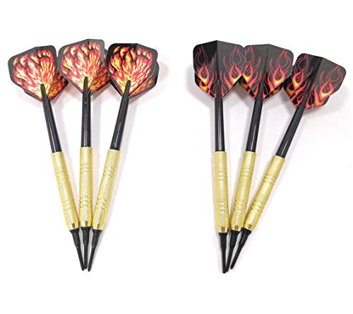 Dartpfeile mit Kunststoffspitze, 12 Stück Soft Dartpfeile Set für Elektronische Dartscheibe, Sinwind Softdart Pfeile mit 30 zusätzlichen Flights 10 Motive, 100 Kunststoff Dartspitzen Zum Austauschen