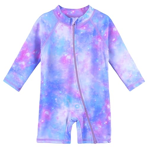 Image of XFGIRLS Baby /Toddler Girls Swimsuit Long Sleeve One-Piece Bathing Suit Rash Guard