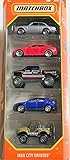 Matchbox MBX City Drivers 5 Pack Set (1:64 Scale)