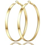Grandes boucles d'oreilles légères: avec une taille de 40mm, nos boucles d'oreilles pour femmes sont plus légères que les grandes boucles d'oreilles traditionnelles et conviennent à une variété de styles à la mode, faciles à porter ou à enlever.