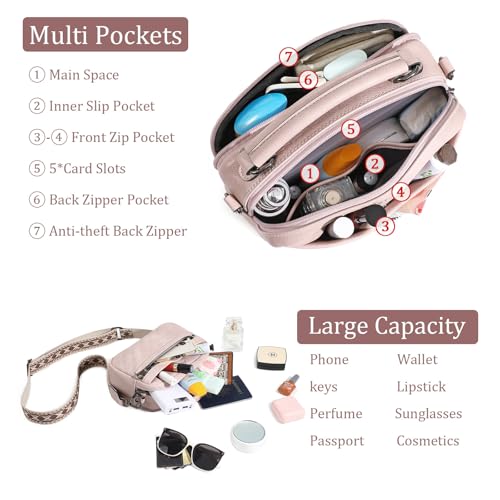 Image of AGLOD Crossbody Bags for Women Vegan Leather Shoulder Handbags Small Cross Body Purses for Women Trendy with Wide Strap | Small
