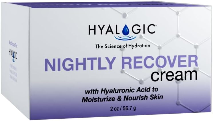 - Hyalogic Spa Nightly Recover Facial Night Cream Moisturizer With Hyaluronic Acid for Smoother and moisturized Skin, 2 oz
