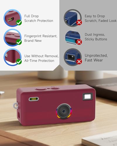 Funda de silicón para cámara Kodak CHARMERA de color rojo miniatura 5