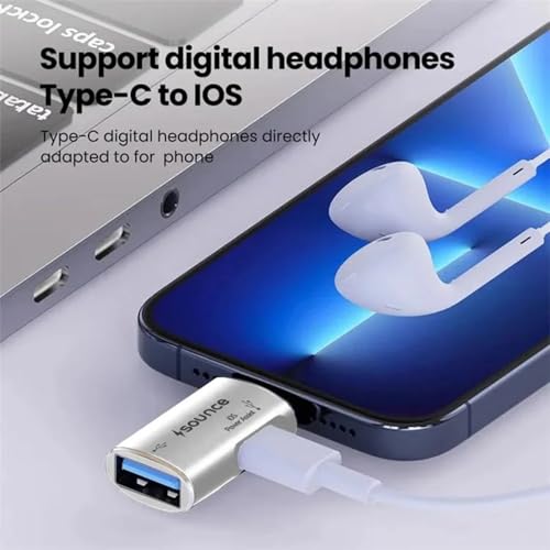 Image of Sounce Lightning to USB Camera Adapter - USB 3.0 OTG Cable Connector for Card Readers, Flash Drives, Cameras, Keyboards, Mice & External Devices - White