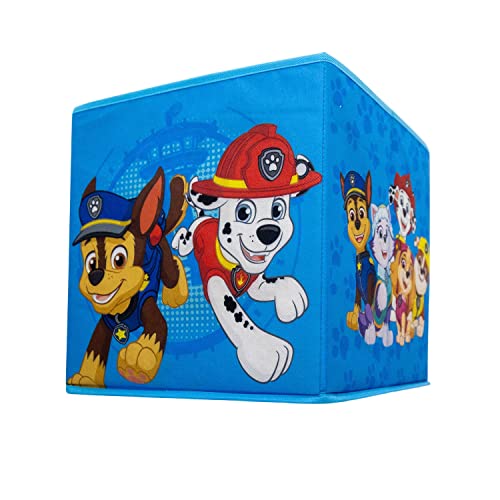 PAW PATROL Officially Licensed Storage Boxes | 2 Pack Foldable Storage Cubes Tower Design | Perfect For Organising Children's Room, Kids Playroom