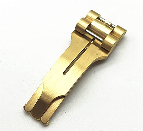 TTSJSM FaltschließE,DornschließE 16mmx8 Uhren-Zubehör-Schnalle für Rolex-Schnalle DREI-Ball-All-Steel-Faltschnalle 16mm Männer und Frauen-Zubehör (Color : Gold) Cover