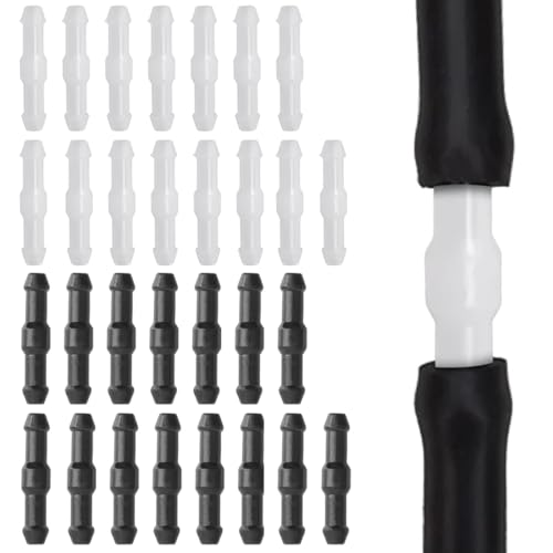 UENXRXE 30 Stück Schlauchverbinder 4Mm, Auto Schlauchverbinder Universal,Verbinder Scheibenwaschanlage Schlauch,Spritzwasserschlauch Adapter,Isolierschlauch,Unterdruckschlauch,Fur Auto(Schwarz/Weiß)