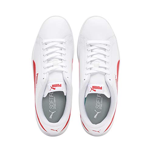 Puma 365215 Unisex Adulto Zapatillas, Puma White/High Risk Red/Gray Violet, 25 EU