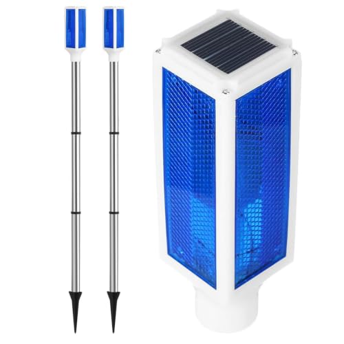 Marcadores de entrada de 30 pulgadas para guiar el coche por la noche con luz solar azul