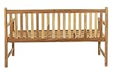 SAM 3-Sitzer Gartenbank Caracas Holzbank 150 cm, Sitzbank für Garten & Balkon, Teak-Holz massiv - 4