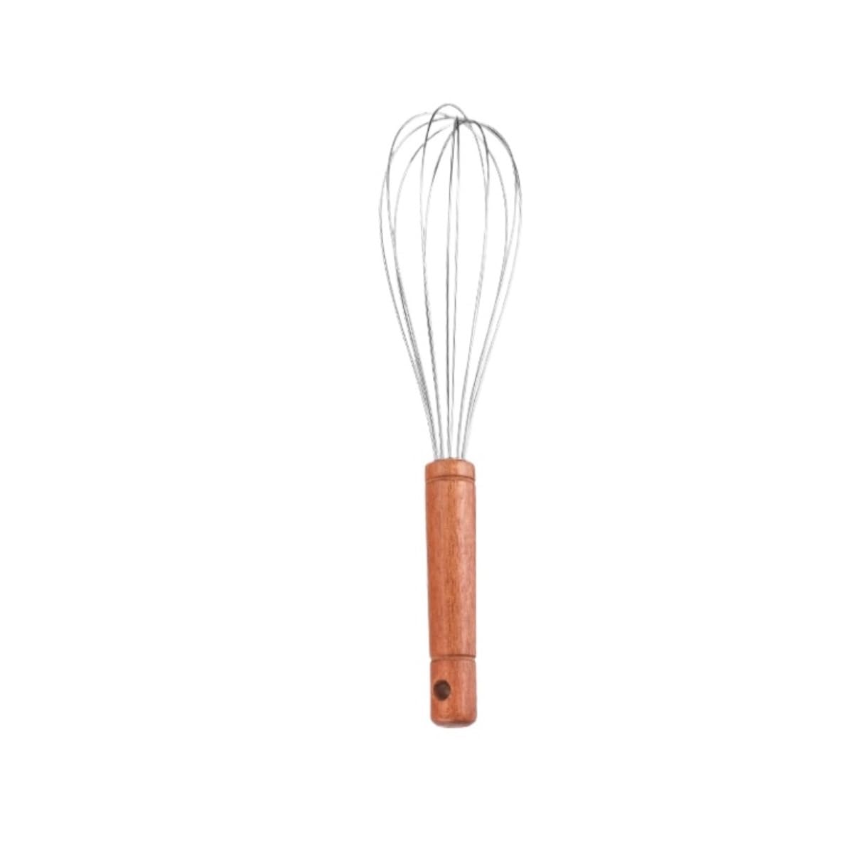 Batidor Varillas Cocina Batidor De Huevos De Acero Inoxidable, Mango De Madera Maciza, Crema Batida Manual, Artefacto For Hornear, Cocina Casera, Batidora De Huevos Manual Barillas Batir Batidor De Hu