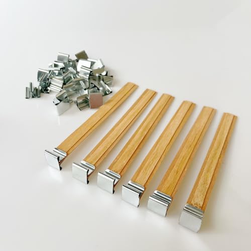 300 Clips para Mechas de Velas en Madera Soporte Universal Metal miniatura 3