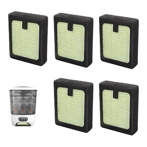 5PCS HEPA Filter Replacement Compatible with Baby Brezza Bottle Dryer Advanced and Baby Brezza Bottle Washer Pro