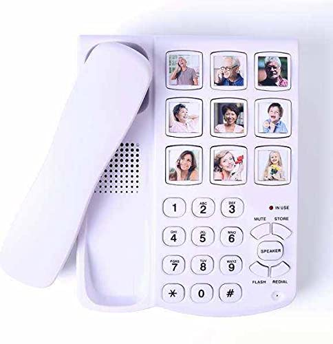 Dododuck Corded Big Button Phone for Seniors, Extra Loud Ringer, Adjustable Volume and Long Cord, for Hearing Impaired