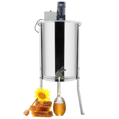 Bonnlo Honigschleuder Elektrisch 120W Tangentialschleuder Edelstahl 4 Waben Rahmen Honigspender für beekeeper 115*61*61cm