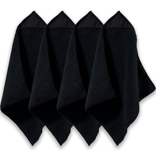 Threvortax 4 Pack Magnetic Microfiber Cleaning Cloth Erase Erasers Cleaner for Whiteboards, Blackboards, Chalkboards, Glassboards, Home, Office, School,10 x 10