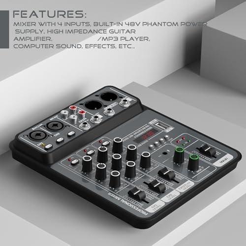 Console de mixage USB en métal pour éliminer les bruits lors de l'enregistrement