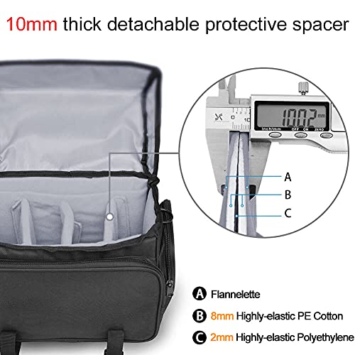 CADeN Kameratasche, fototasche Wasserbeständig Umhängetasche kompakte Sling Schulter Bag für DSLR SLR-Kamera Nikon Sony Canon Objektiv, S – Bild 4