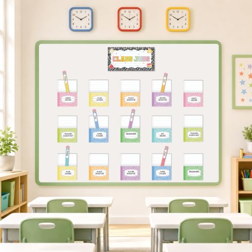 Cuaderno de composición y etiquetas de nombre para aula escolar 7