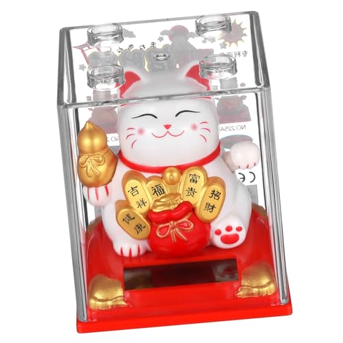 IMIKEYA Statuetta che Saluta ad Energia Decorazione da Scrivania con Braccio Mobile Simpatico Fortunato e Ufficio