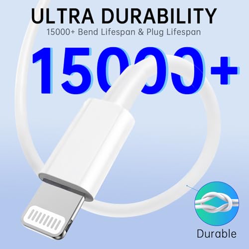 Cable de carga rápida PD certificado MFi con conector USB C a L para iPhone y Pad 5 piezas 6