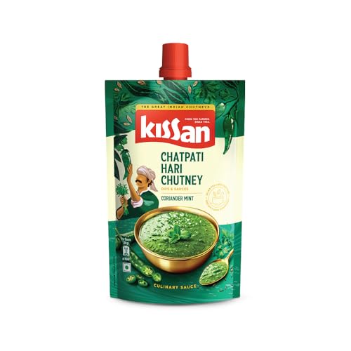 Image of Kissan Chatpati Hari Chutney, 200g, For Flavorful & Versatile Meals, With Fresh Coriander, Mint & Green Chillies, Silbatta-Like Texture, Sourced From Indian Farms, Ready To Eat