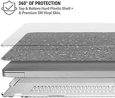 Skinit Case + Skin Compatible with MacBook Air 13in M1 (2021) Originally Designed Grey Speckle Design