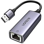 UGREEN USB Ethernet Adapter, 1000 Mbps Gigabit Network Adaptor, Aluminum RJ45 LAN Internet Adapter Driver Free Compatible with Switch, MacBook Pro 2022 2020,TV Box,XPS,Steam Deck (Grey Type A)