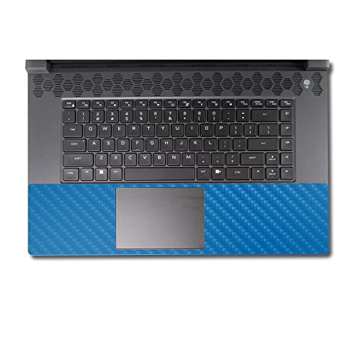Image of MightySkins Carbon Fiber Skin Compatible with Alienware M17 R5 (2022) Full Wrap Kit - Solid Blue | Protective, Durable Textured Carbon Fiber Finish | Easy to Apply & Change Styles | Made in The USA