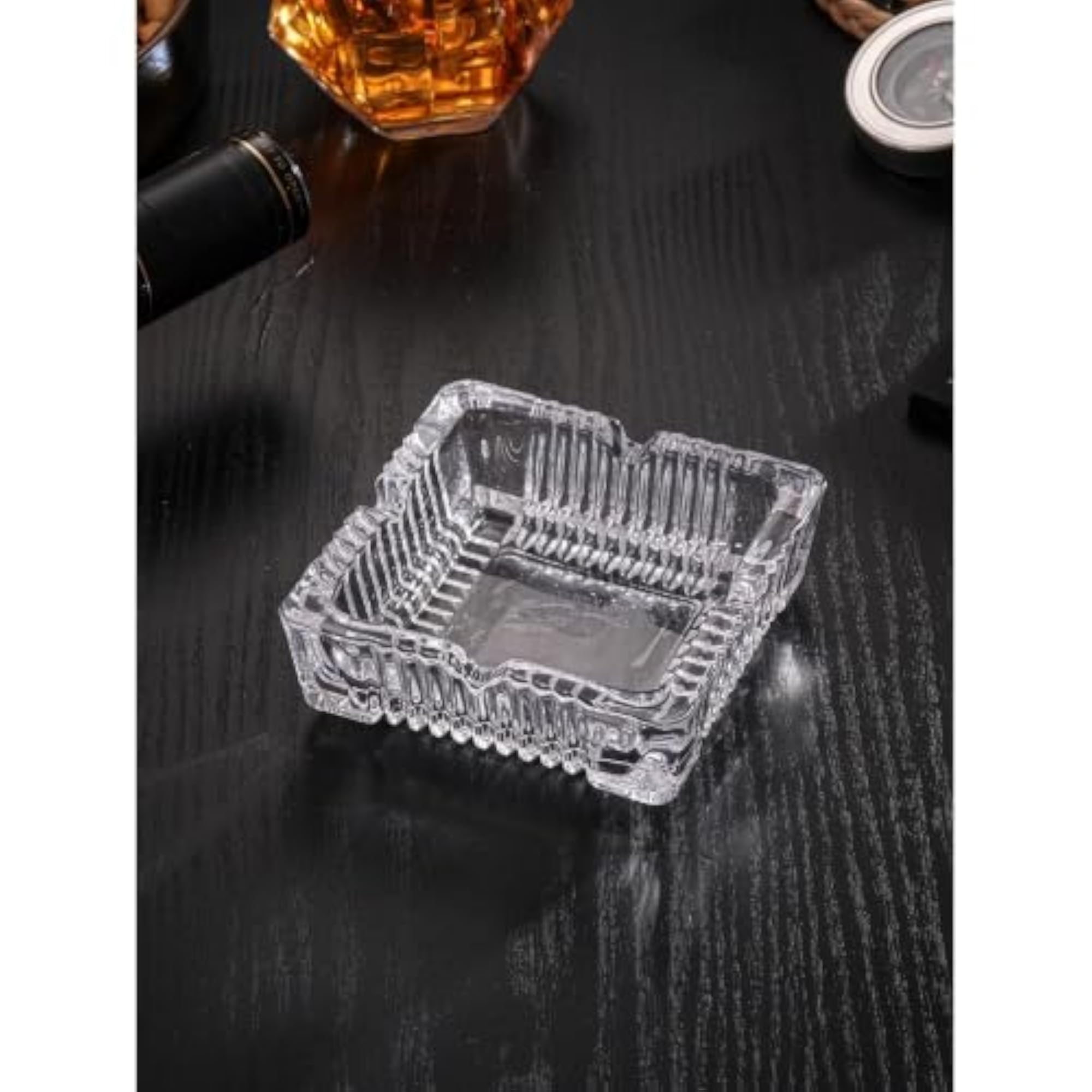 Square Glass Clear Heavy Duty Ashtray