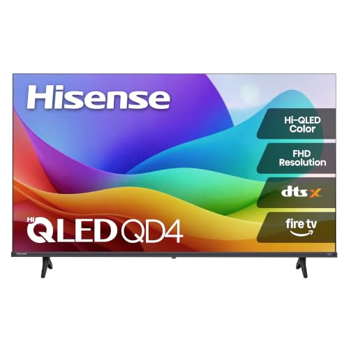 Hisense Serie QD4 Hi-QLED FHD Smart Fire TV de 40 Pulgadas (40QD4QF, Modelo 2025) - Color de Punto cuántico, DTS Virtual: X, Alexa Integrado, diseño...