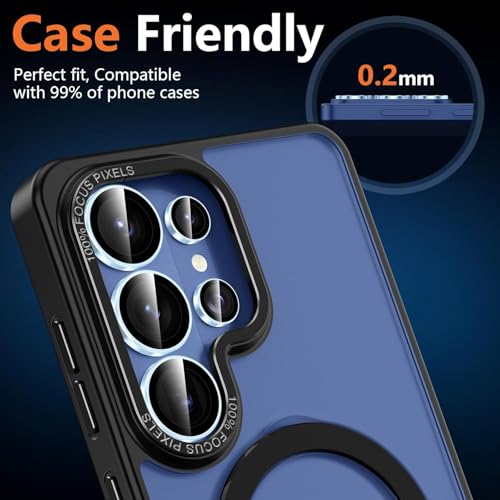 Image of JGD PRODUCTS Premium Camera Lens Protector Compatible For Samsung Galaxy S26 Ultra 5G (Blue) Camera Lens Protector - 9H Tempered Glass, Military-Grade Anti-Scratch, Case-Friendly, Easy Install Frame