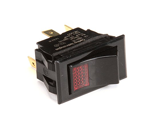 Interrupteur à bascule Pitco 60046201 rouge à commande gauche SPST 125V