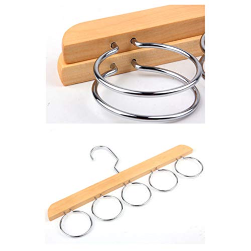 Cabilock Cachecol de madeira armário espaço economizador organizador pendurar Pashminas Shawls ties