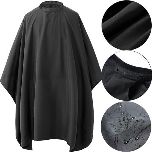 image for Borogo Professional Hair Cutting Cape with Adjustable Snap Closure, Sa