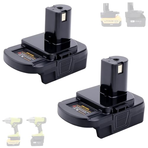 Tulepowceeng 2 Packs Adapter Compatible with Ryobi 18V ONE+ Tools Convert Compatible with Dewalt 20v & Compatible with Mil-Waukee 18v to Work with 18v Tools