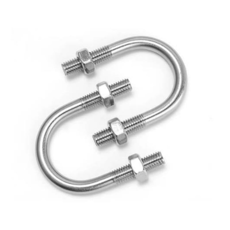Bullone 1-10 set di bulloni a U in acciaio inossidabile 304 con dadi a cerchio M6 M8 M10 M12 M16(76mm,M6-10Sets)